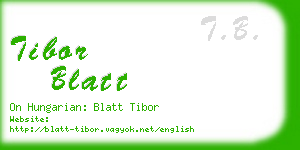 tibor blatt business card